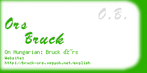 ors bruck business card